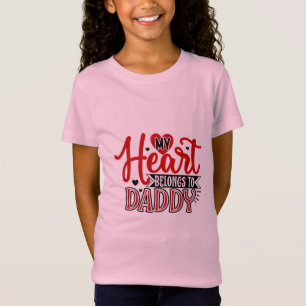 Couple Gift My Heart Belongs To Daddy T-Shirt