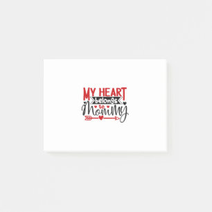 Couple Gift My Heart Belongs To Mommy Post-it Notes