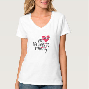 Couple Gift My Heart Belongs To Mommy T-Shirt