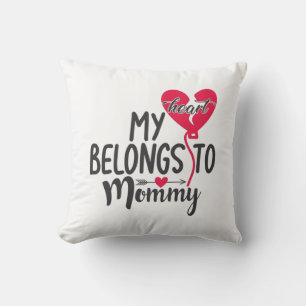 Couple Gift My Heart Belongs To Mummy Cushion