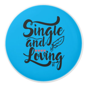 Couple Gift Single And Loving Ceramic Knob