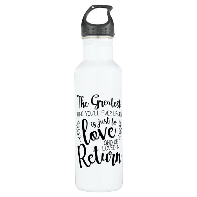 Couple Gift The Greatest Thing You Will Ever Learn 710 Ml Water Bottle (Front)