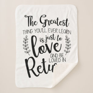 Couple Gift The Greatest Thing You Will Ever Learn Sherpa Blanket