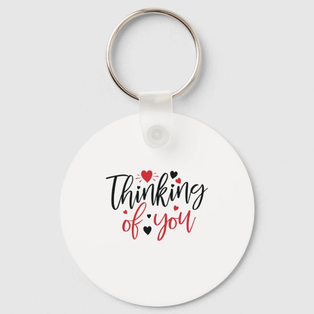 Couple Gift Thinking Of You Key Ring (Front)