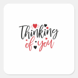 Couple Gift Thinking Of You Square Sticker