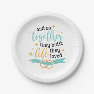 Couple Gift Together They Built A Life Paper Plate