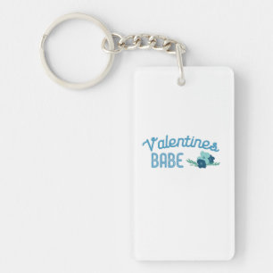 Couple Gift Valentine Babe Flowers Key Ring
