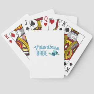 Couple Gift Valentine Babe Flowers Playing Cards