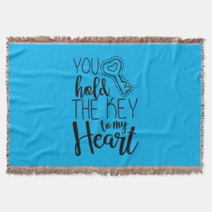 Couple Gift You Hold The Key To My Heart Throw Blanket
