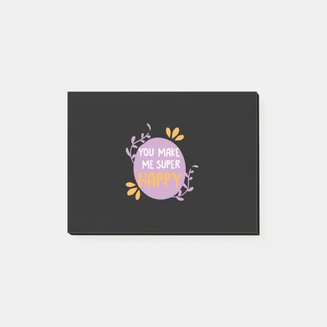 Couple Gift You Make Me Super Happy Post-it Notes (Front)