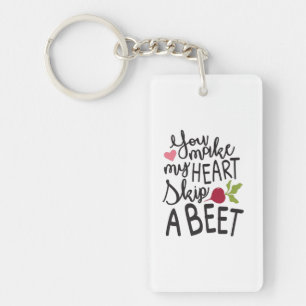Couple Gift You Make My Heart A Beet Key Ring