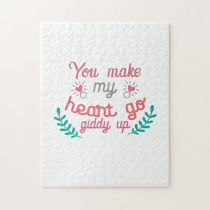 Couple Gift You Make My Heart Go Jigsaw Puzzle