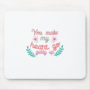Couple Gift You Make My Heart Go Mouse Mat