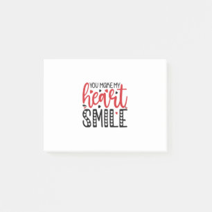 Couple Gift You Make My Heart Smile Post-it Notes