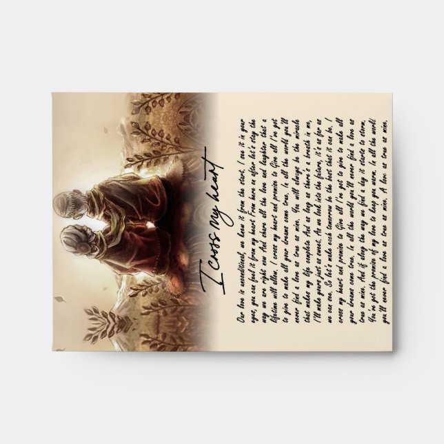 Couple Gifts | For My Soulmate I Cross My Heart Envelope (Front)