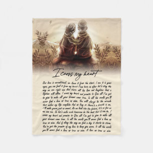 Couple Gifts   For My Soulmate I Cross My Heart Fleece Blanket