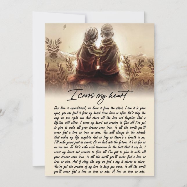 Couple Gifts | For My Soulmate I Cross My Heart Holiday Card (Front)