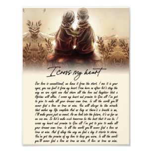 Couple Gifts   For My Soulmate I Cross My Heart Photo Print