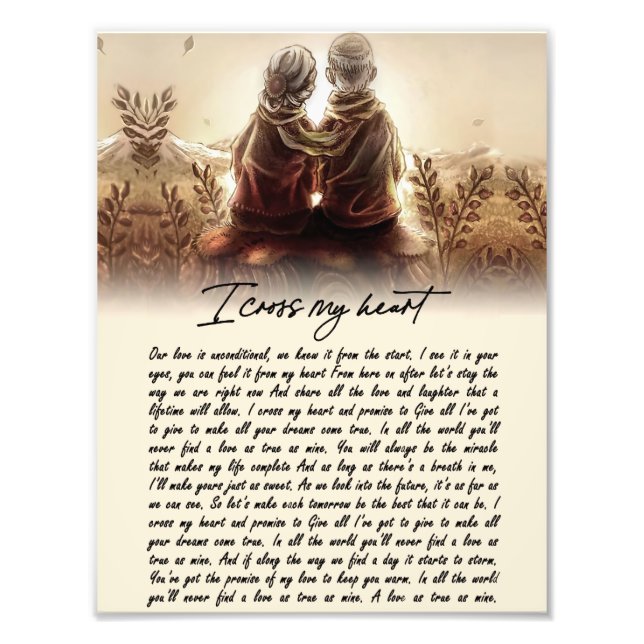 Couple Gifts | For My Soulmate I Cross My Heart Photo Print (Front)
