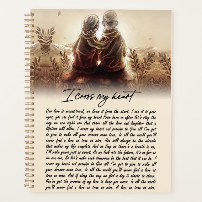 Couple Gifts | For My Soulmate I Cross My Heart Planner (Front)