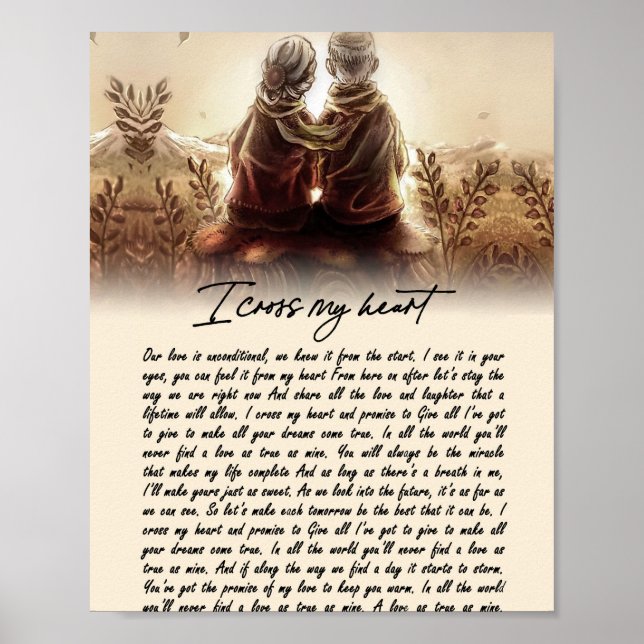 Couple Gifts | For My Soulmate I Cross My Heart Poster (Front)