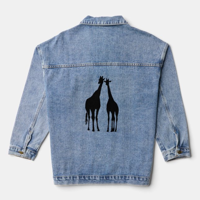 Couple Giraffe Denim Jacket (Back)