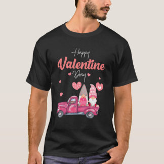 Couple Gnomes Happy Valentine's Day Truck Gnome Lo T-Shirt