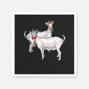 Couple Goat Funny Cute Goat Owner Animal Gift Napkin