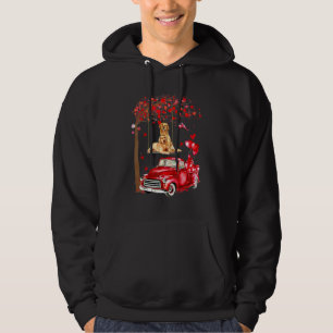 Couple Golden Retriever Valentine Tree - Hearts Tr Hoodie