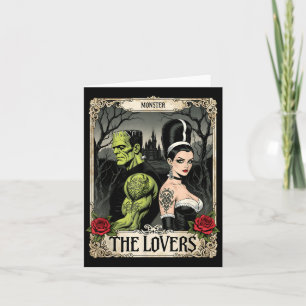 Couple Gothic Lovers Halloween Party Costume Card