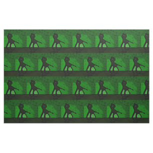 Couple Green Silhouette Fabric