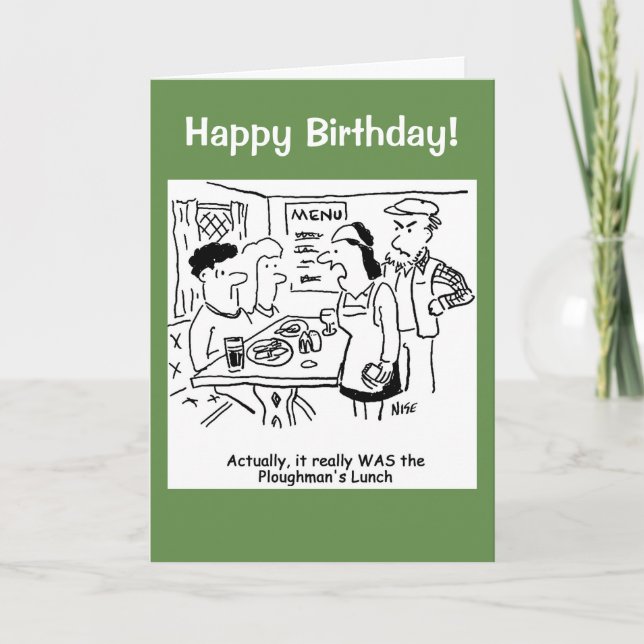 Couple have Eaten the Ploughman's Lunch Card (Front)