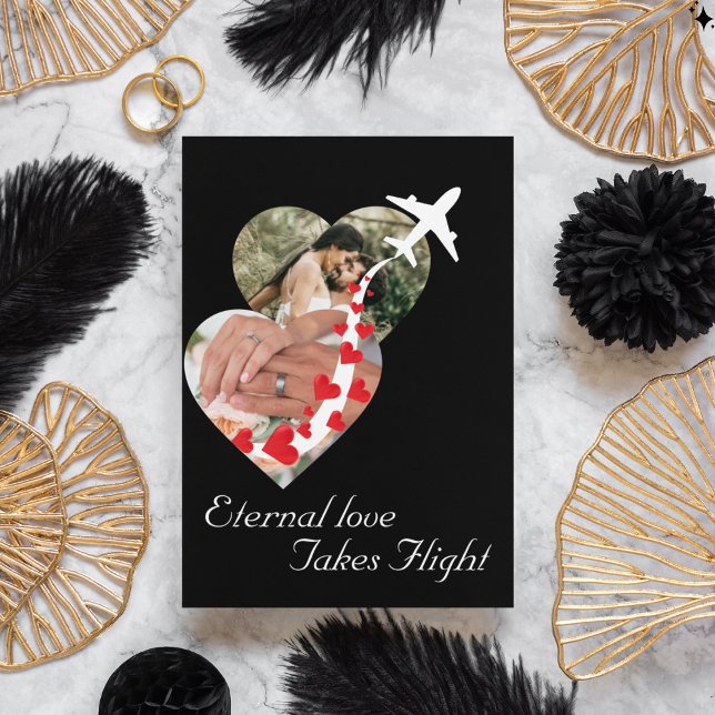 Couple Heart Photo,Romantic,Modern,Wedding Invitation (Creator Uploaded)