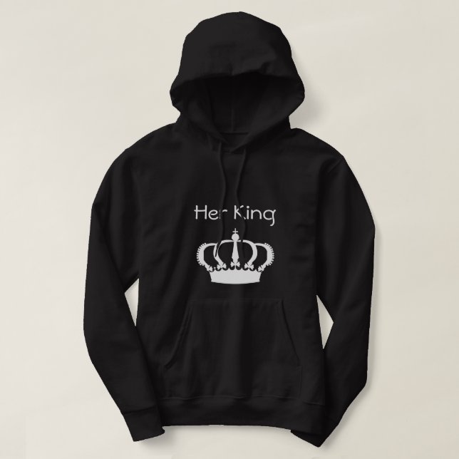 Couple hoodies - her king- male (Design Front)