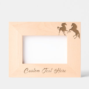 Couple Horse Etched Frames with Custom Text