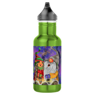 Couple Hugged Gnomes Singing Happy Christmas Song  532 Ml Water Bottle