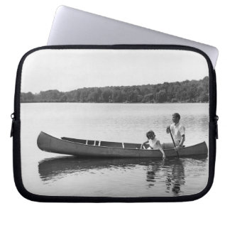 Couple in a Canoe Laptop Sleeve