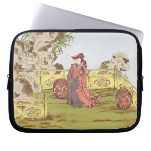 Couple in a Chinese garden, from 'Ornaments of Chi Laptop Sleeve