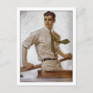 Couple in Boat by Joseph Leyendecker Postcard