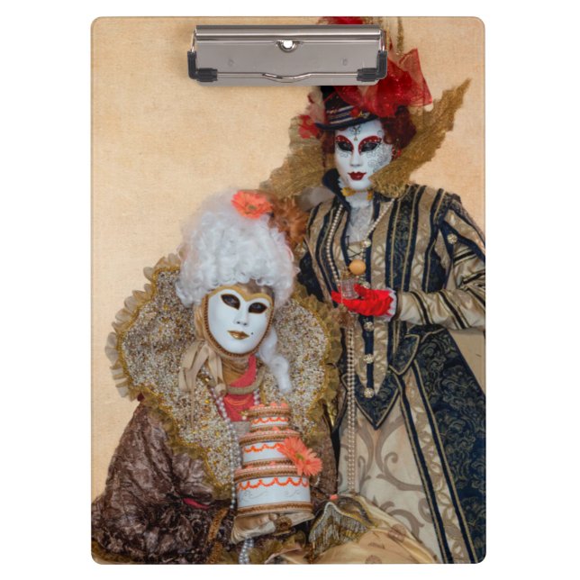 Couple in Carnival Costume, Venice Clipboard (Front)