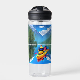 Couple in Kayak Kayaking Themed Water Bottle