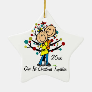Couple in Love 1st Christmas Personalised Ornament