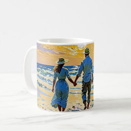 Couple in love at the beach - Coffee Mug