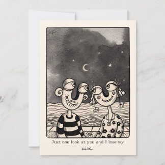 Couple In love hand drawn Valentine's Card