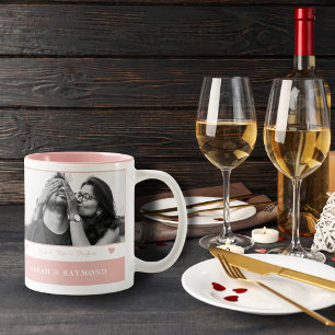 Couple in Love I Personalised 2 Photos I Valentine Two-Tone Coffee Mug