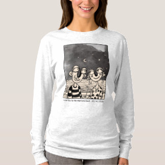 Couple In love ink Drawing Custom T-Shirt