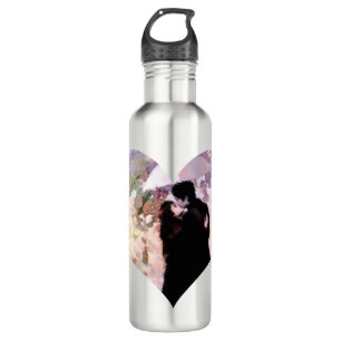 Couple in Love Kissing In The Rain Abstract Art 710 Ml Water Bottle