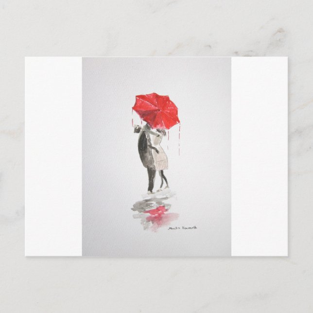 Couple in love kissing postcard (Front)