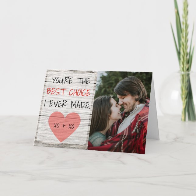 Couple in Love Photo Best Choice Anniversary  Card (Front)