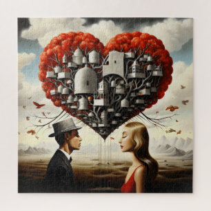 Couple in Love Surrealism Jigsaw Puzzle
